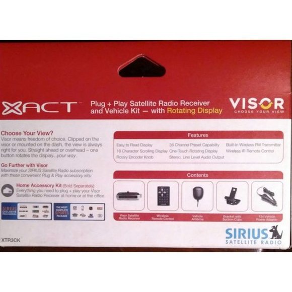 New Vehicle & Home Kit Bundle XACT SIRIUS Plug + Play Satellite Radio Re… - Picture 5 of 5